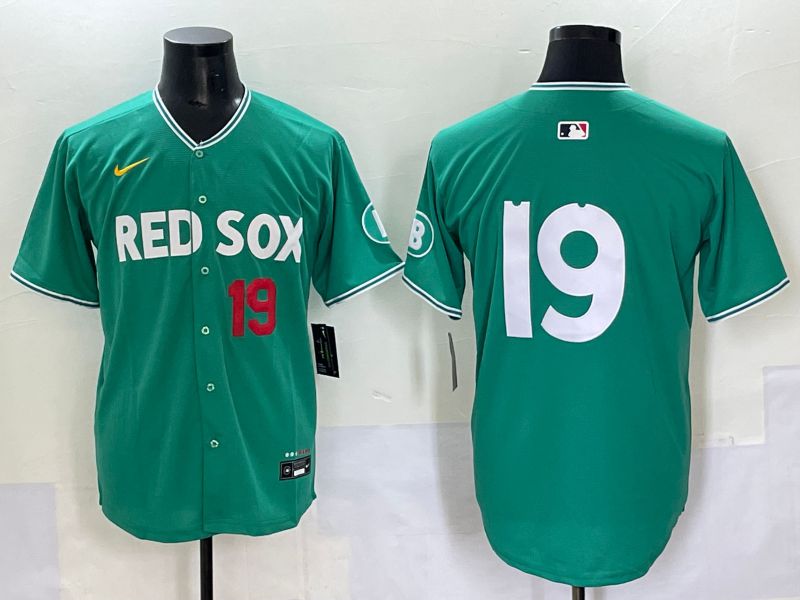 Men 2025 Boston Red Sox 19 No Name Dark Green Joint Name Nike MLB Jersey style 2